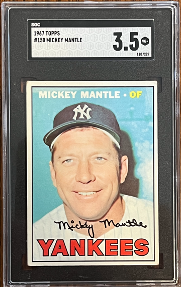 1967 Topps # 150 Mickey Mantle SGC 3.5