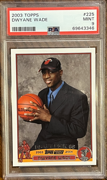 2003 Topps basketball # 225 Dwyane Wade PSA 9