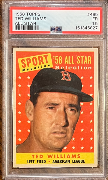 1958 Topps # 485 Ted Williams All Star PSA 1.5