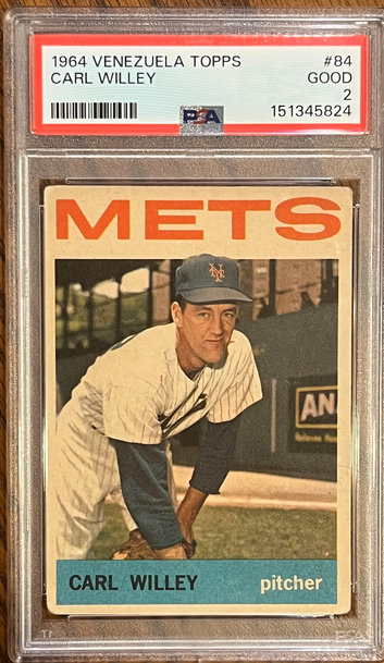 1964 Topps Venezuela # 84 Carl Willey PSA 2