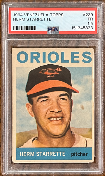 1964 Topps Venezuela # 239 Herm Starrette PSA 1.5