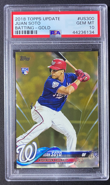 2018 Topps Gold Juan Soto Rookie PSA 10