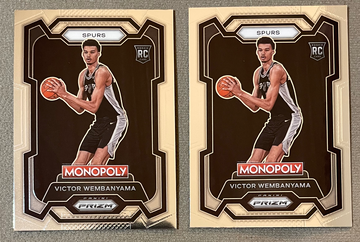 Victor Wembanyama 2023-24 Panini Prizm Monopoly Rookie RC (2) Spurs