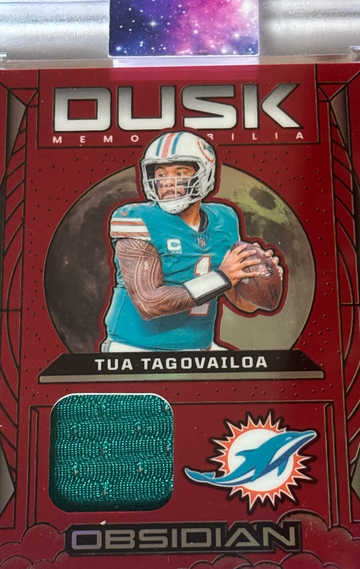Tua Tagovailoa 2024 Panini Obsidian Football Dusk Patch Red /75 #DM-TTA