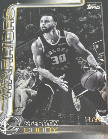 2025-26 Topps Basketball #135 Stephen Curry /99 Black Friday Blackout Surge Foil