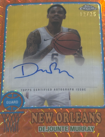 2024-25 Topps Chrome Dejounte Murray 1973 Auto Orange Geometric /25