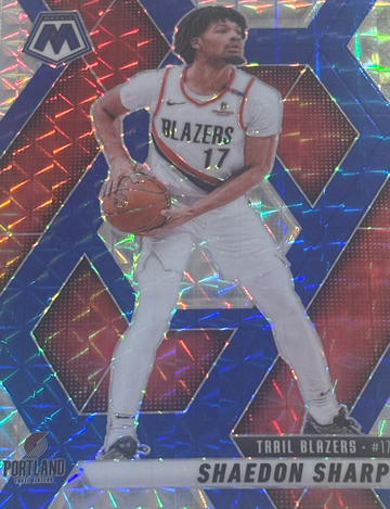 2024-25 Panini Mosaic Basketball Shaedon Sharpe Choice Blue /45