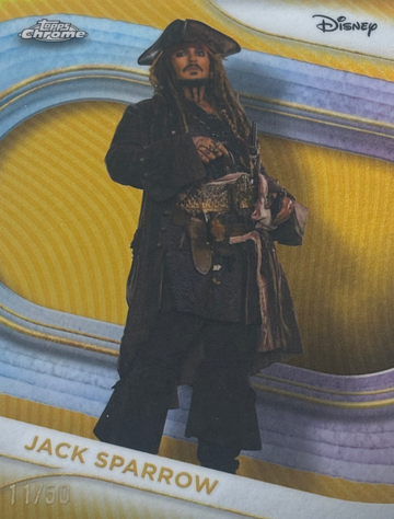 2025 Topps Chrome Disney Jack Sparrow Gold Wave /50