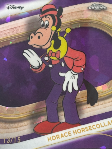 2025 Disney Topps Chrome Sapphire Horace Horsecollar Purple /15