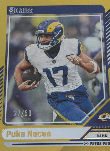 2024 Panini Donruss - Puka Nacua #25 Gold Press Proof /50