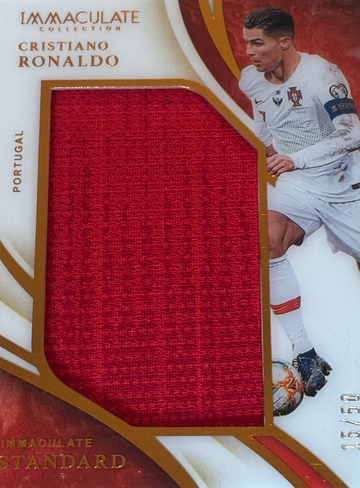 2020 Panini Immaculate Soccer Cristiano Ronaldo Match Worn Material /50 Portugal
