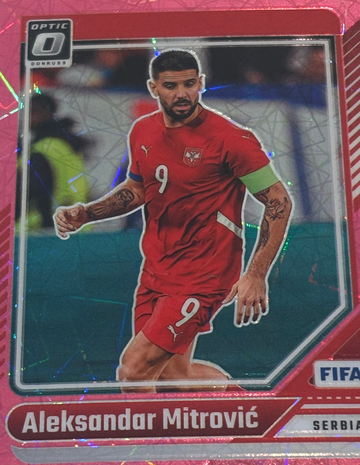 2024-25 Panini Donruss Fifa Optic Aleksandar Mitrovic Pink Velocity Prizm /99