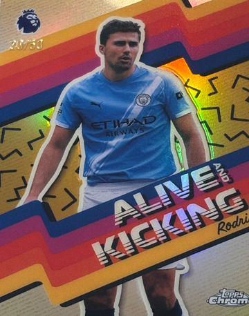 2026 Topps Chrome EPL Rodri Alive and Kicking Gold Refractor /50