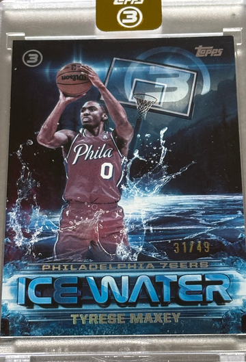 2025-26 Topps Three Tyrese Maxey Ice Water #IW30 /49 76ERS