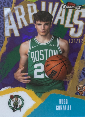 Hugo Gonzalez 2025-26 Topps Arrivals /125 Rookie Boston Celtics Rookie