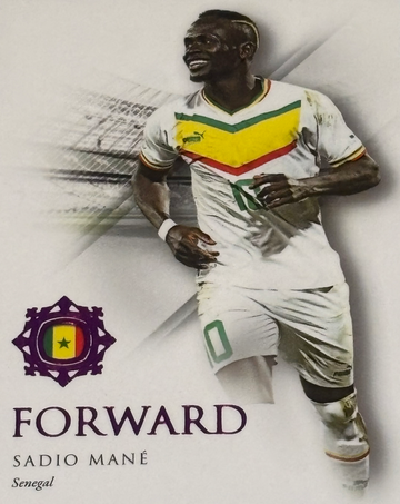 2022 Futera Unique World Football Soccer Sadio Mane Amethyst /34 #75