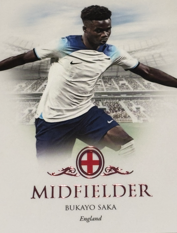 2023 Futera Unique World Football Soccer Bukayo Saka Pink /55