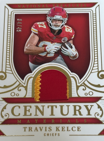 TRAVIS KELCE 2025 NATIONAL TREASURES CENTURY MATERIALS GOLD PATCH /49