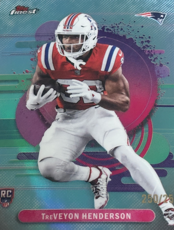 TREVEYON HENDERSON 2025 Topps Finest /250 Sky Blue Refractor UNCOMMON Rookie RC