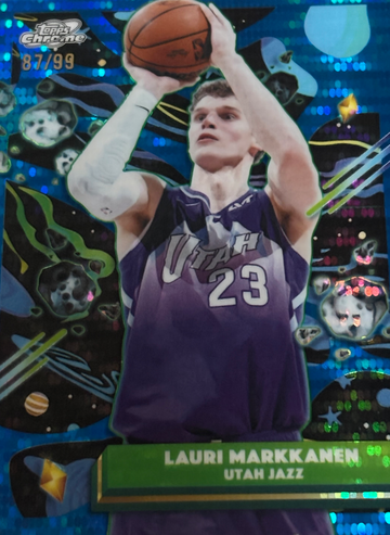 Lauri Markkanen 2025-26 Topps Cosmic Chrome /99 Blue Moon Jazz #198