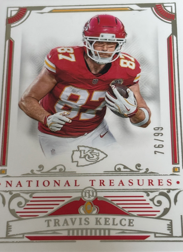 Travis Kelce 2025 National Treasures #48 Base SP /99 Kansas City Chiefs 