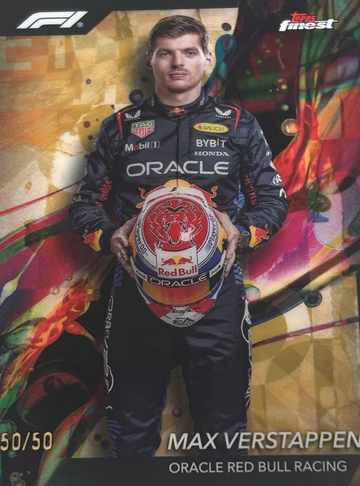 Topps Finest Formula 1 Max Verstappen Red Bull Common Gold Refractor #95 /50