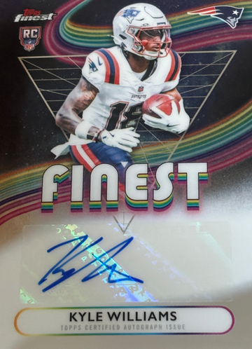 Topps 2025 Finest Football Kyle Williams Patriots Rookie Auto RFA-KW