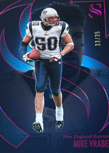 2025 Silhouette Pink /35 Mike Vrabel #62 New England Patriots!