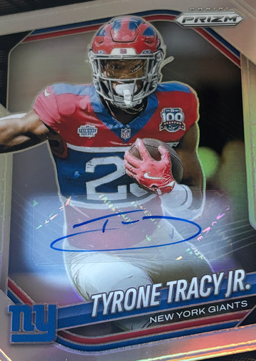 2025 Prizm Football Tyrone Tracy Jr. Prizm Silver Auto #203 Giants