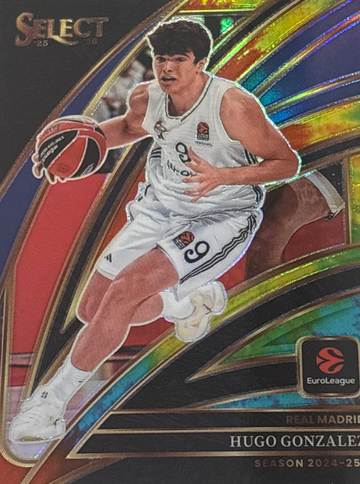 Hugo Gonzalez 2025-26 Panini Select EuroLeague Concourse Tie-Dye Prizm /25