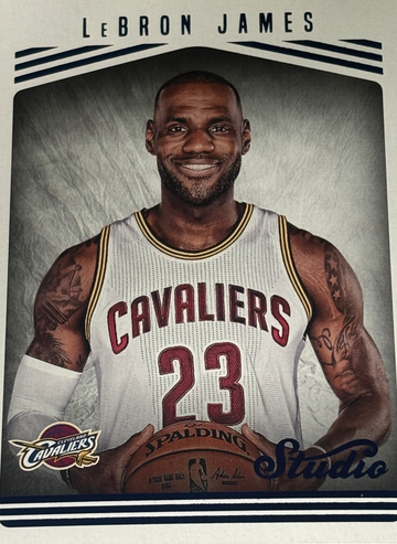2016-17 Panini Studio LEBRON JAMES Blue Parallel #136
