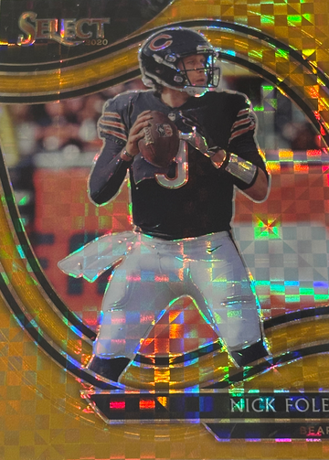 2020 Panini Select Nick Foles Gold Prizm Field Level #/10 Bears