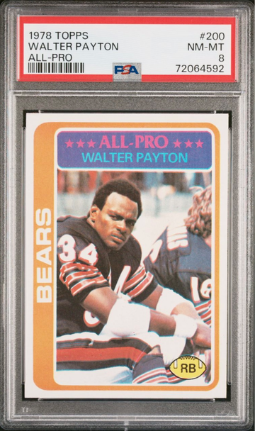 Walter Payton 1978 Topps Psa 8