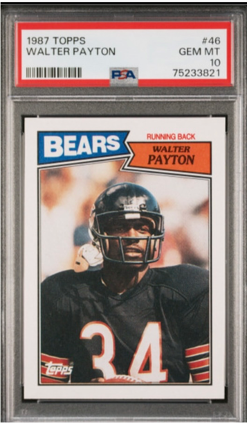 Walter Payton 1987 Topps Psa 10