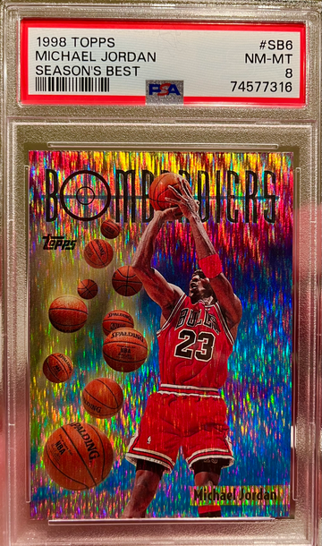 Michael Jordan 1998 Topps Bombardiers Psa 8