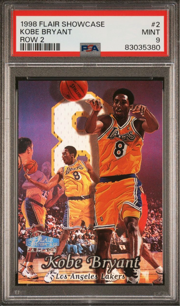 1998 Kobe Bryant Flair Showcase Row 2 Psa 9