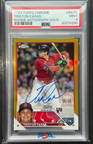 2023 Topps Chrome Triston Casas Rookie Gold Refractor PSA 9
