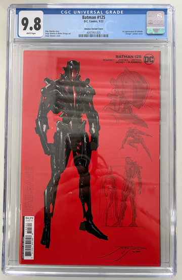 Batman 125 CGC 9.8 Jimenez Design Variant cover Failsafe