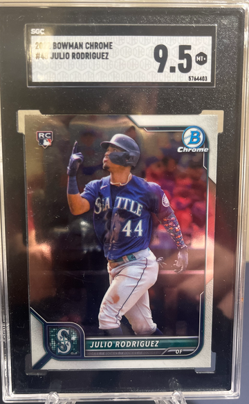 2022 Bowman Chrome Julio Rodriguez Rookie Card RC #48 SGC 9.5! Seattle Mariners