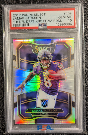 2017 Panini Select Lamar Jackson XRC PSA 10