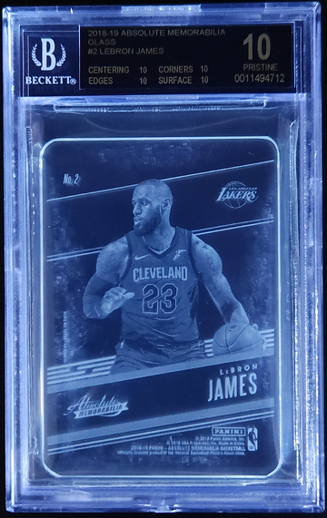 2018-19 Absolute Memorabilia Glass #2 Lebron James BGS 10 PRISTINE Black Label