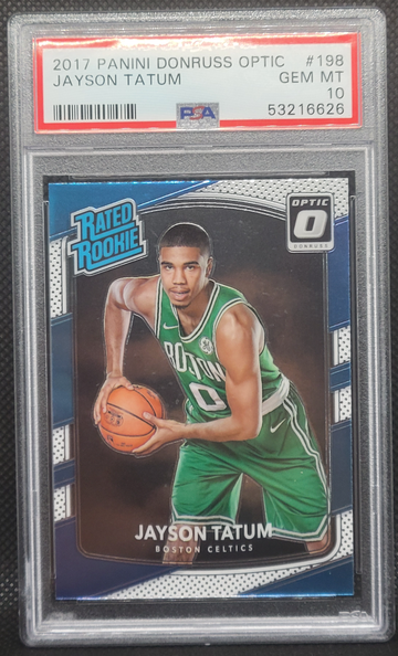 2017 Optic Jayson Tatum Rookie #198 RC PSA 10
