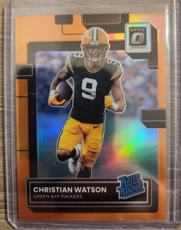 2022 Optic Rated Rookie Christian Watson Orange /199