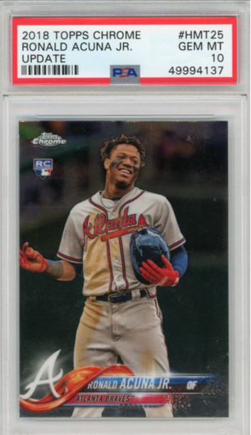 2018 Topps Chrome Update Ronald Acuna Jr Atlanta Braves RC Rookie PSA 10
