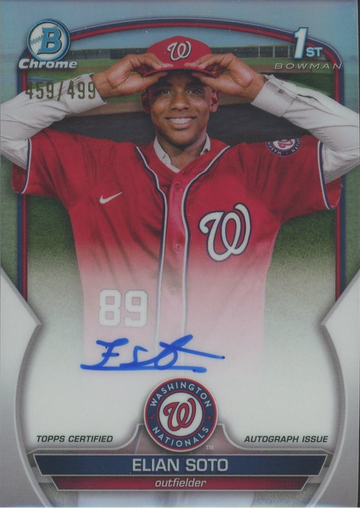 2023 Bowman Chrome Draft Elian Soto Bowman 1st Refractor AUTO #/499 #CPA-ES