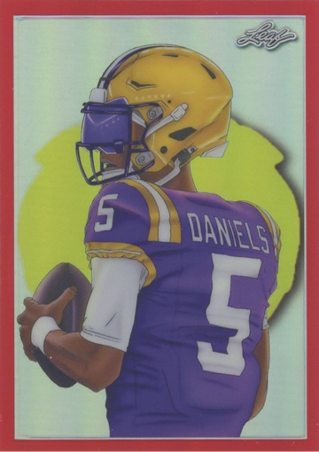 2024 Leaf Jayden Daniels Metallic Imaginations Red Rookie #/199 #MI-7 Commanders