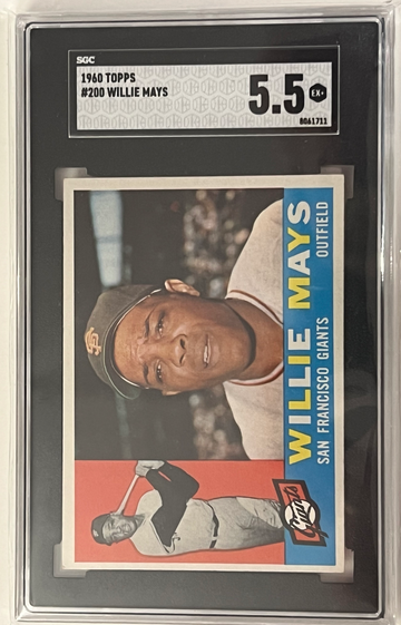 1960 Topps #200 Willie Mays SGC 5.5 great eye appeal