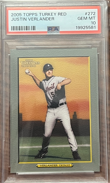2005 Topps Turkey Red Justin Verlander PSA 10 rookie card Gem Mt 