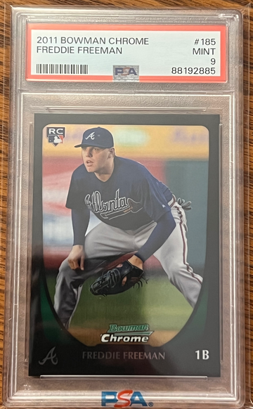 2011 Bowman Chrome #185 Freddie Freeman PSA 9 Mint rookie card