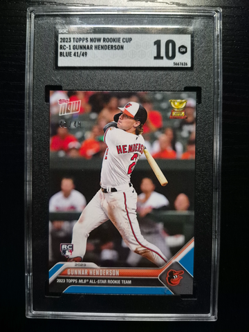 2024 Topps Now Gunnar Henderson #RC-1 BLUE PARALLEL  /49 SGC 10 GEM MINT LOW POP 4